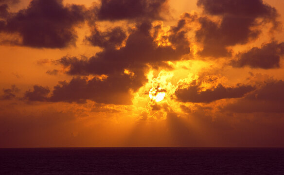 Sunset über dem Atlantik