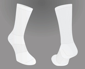 Sock front and back view vector