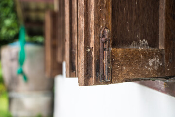 The Wooden window latch