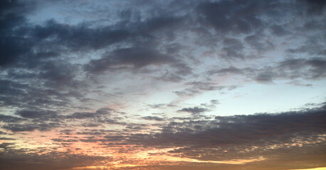 Naklejka na ściany i meble Cloud sky at evening.