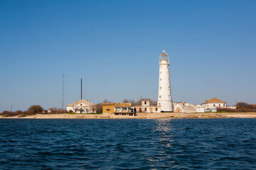 lighthouse on the seashore