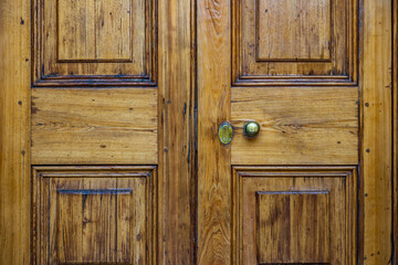 Fototapeta na wymiar Double Wooden Doors