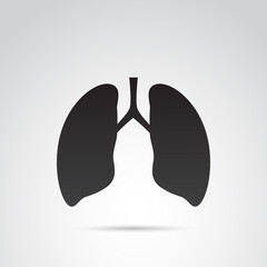 Lungs vector icon.