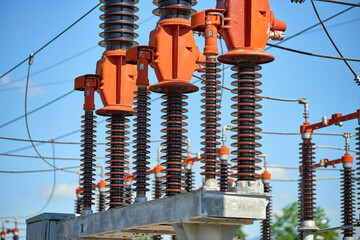 Electric power station
Detail of High voltage power transformer in substation