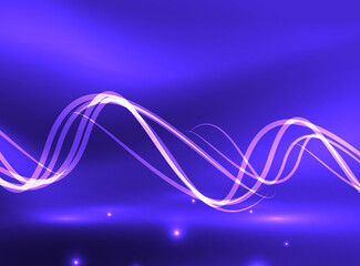 Glowing shiny wave background