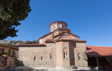 Fototapeta premium Monastery of Great Meteoron is the largest monastery at Meteora in Greece