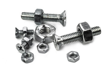 two bolts on white background