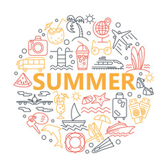 Summer Icons and Beach Icons.