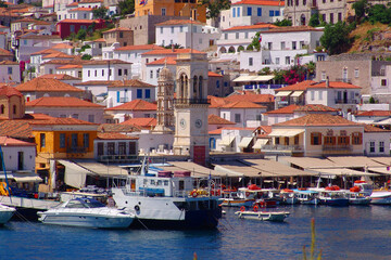 Photo from famous island of Hydra, Saronic gulf, Greece