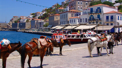 Photo from famous island of Hydra, Saronic gulf, Greece