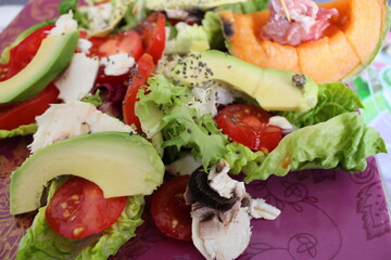 salade fraiche composition colorée