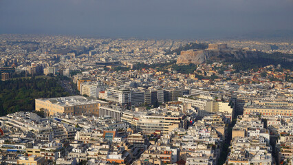 Naklejka premium Photo from Lycabettus hill with panoramic view to Athens, Attica, Greece