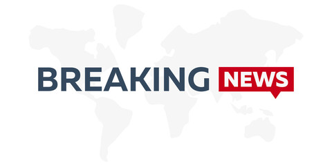 Mass media. Breaking news banner. Live. Television studio. TV show.