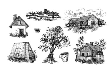 illustration eco farm © Steshnikova