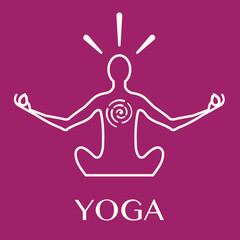 Vector illustration of logo for yoga studio or meditation class.