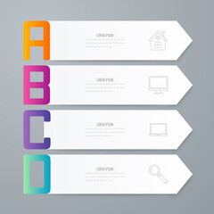 Vector illustration infographics four options