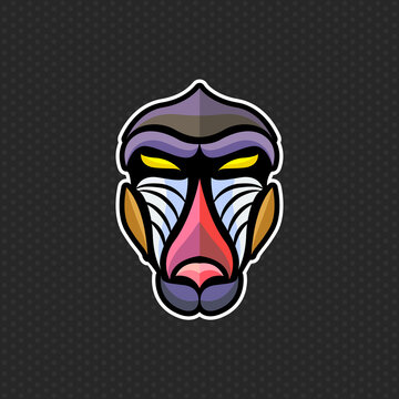 Baboon logo design template ,Baboon head icon Vector illustration