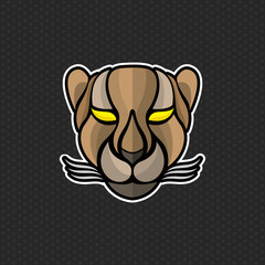 Cheetah logo design template ,Cheetah head icon Vector illustration