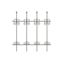 Decorative iron fence for park or garden