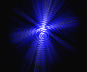 Illustration of  hyperspace motion. Concept of interstellar travel or intergalactic travel.