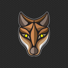 FOX logo design template ,FOX head icon Vector illustration