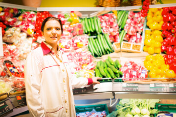 Sales Clerk At The Supermarket