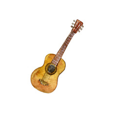 Naklejka premium watercolor drawing guitar