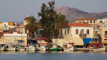 Fototapeta na wymiar Photo from picturesque island of Aigina, Saronic gulf, Greece
