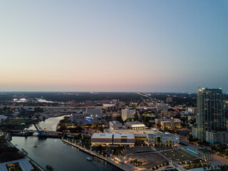 Fototapeta na wymiar Aerial view at Sunset