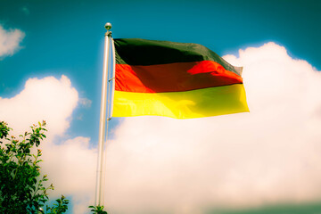 Deutschland Fahne im Wind