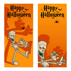 Vector Illustration of Two Halloween Banners