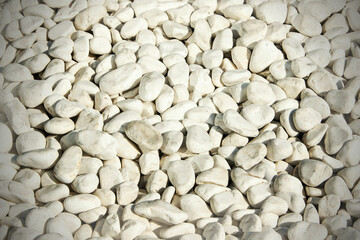 Natural background of white pebbles