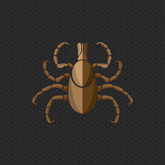 tick borne diseases vector icon logo design