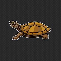 turtle logo design template ,turtle head icon Vector illustration
