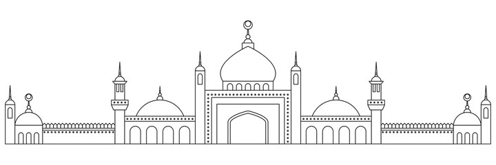 Line art Mosques Landscape