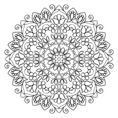 Floral Mandala Round Pattern