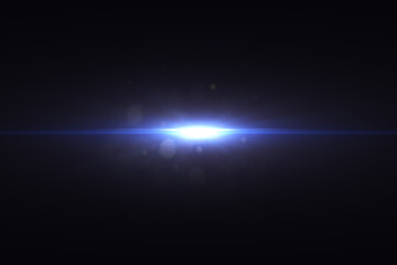 Glowing highlight effect on the lens of the lens