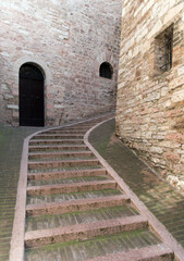 Flight of steps at Italian narrow street