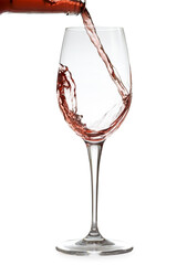 rose wine being poured