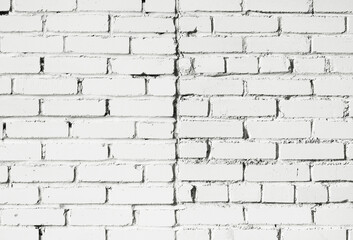 Obraz premium White brick wall for background or texture.