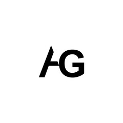 letter AG logo vector