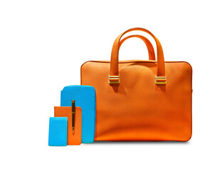 Men's accessories on white background