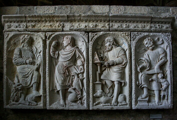 Beautiful Mont Saint Michel cathedral on the island, Normandy, Northern France, Europe