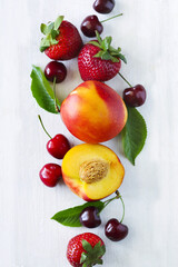 Summer berries and fruits