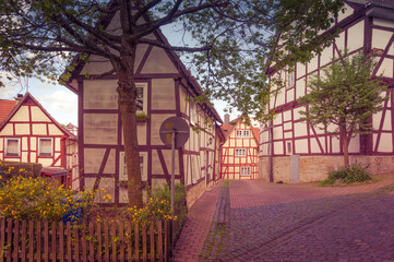 Beautiful street in old german style