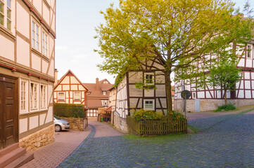 Beautiful street in old german style