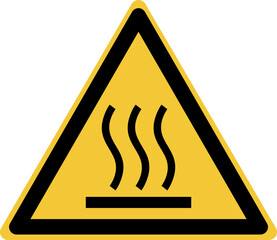 ISO 7010 W017 Warning  Hot surface © Warning signs