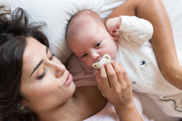 Mother with baby