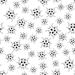 Ladybug contour pattern