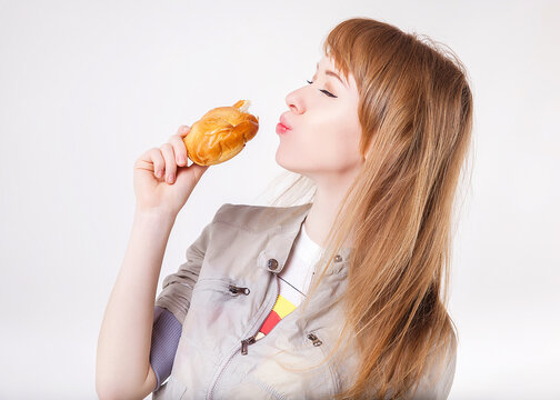 A Woman Eats Bread